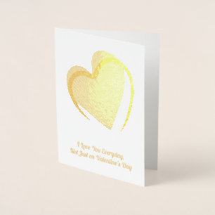 Red Heart, Valentine Foil Card