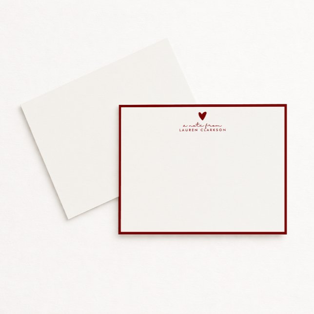 Red Heart Valentine’s Day Note Card (Creator Uploaded)