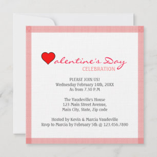 Red Heart Valentine's Day Invitation
