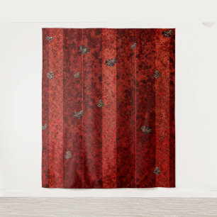 Red Heart Valentine's Day Photo Backdrop Tapestry