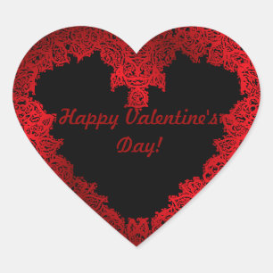Red heart Valentine's day Sticker