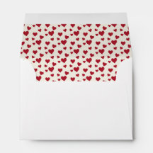 Red Heart Valentines Envelope