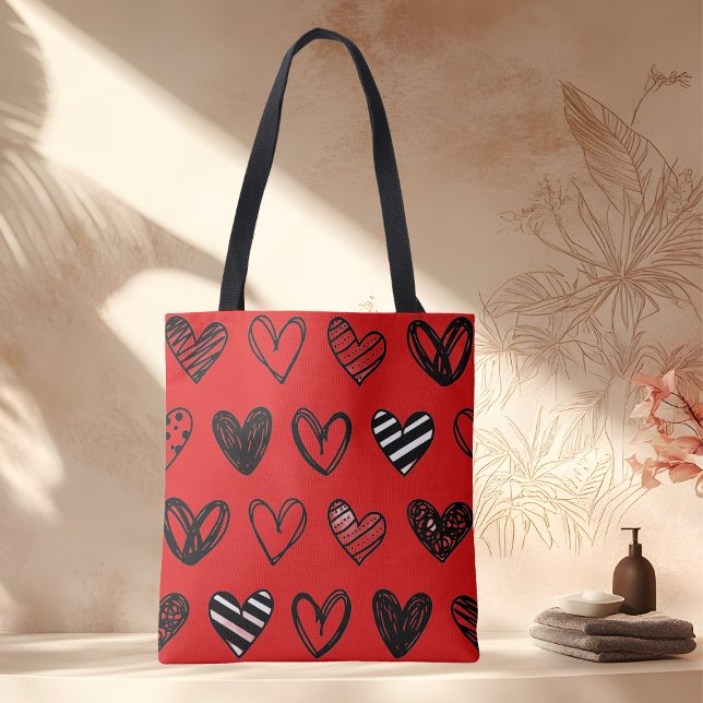Red heart valentine's special  tote bag (Creator Uploaded)