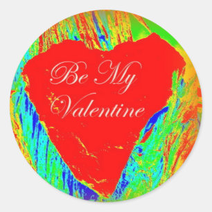 red heart valentine's sticker