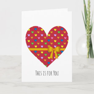 Red Heart With a Bow Greeting Card