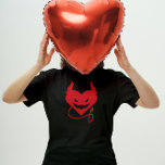 Red Heart with devil horns and a tail T-Shirt<br><div class="desc">Red Heart with devil horns and a tail,  Devil Love. Valentine Day concept</div>