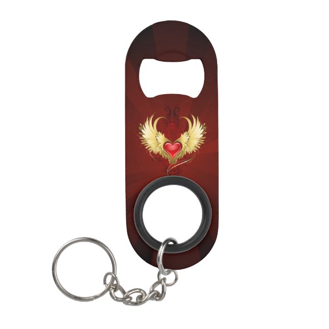 Red Heart with Golden Wings (Front)