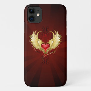 Red Heart with Golden Wings Case-Mate iPhone Case