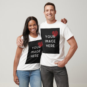 Red heart with personalise image T-Shirt