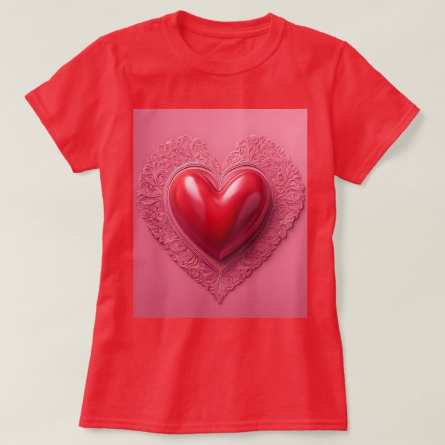 Red Heart Women's T-Shirt  (Design Front)