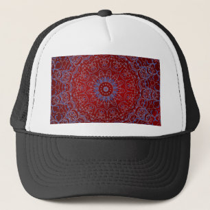 Red Hearts and Blue Lace Hat