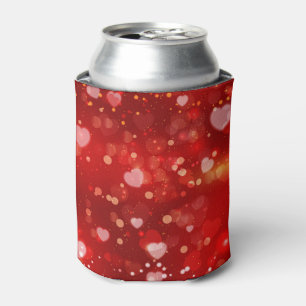 Red Hearts and Bokeh Can Cooler