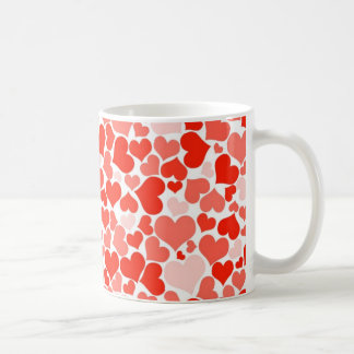 Red Hearts Background Coffee Mug