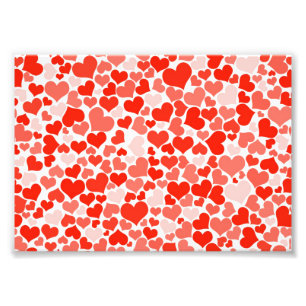 Red Hearts Background Photo Print