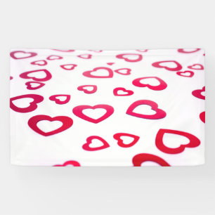 Red hearts banner