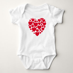 Red hearts, bodysuit