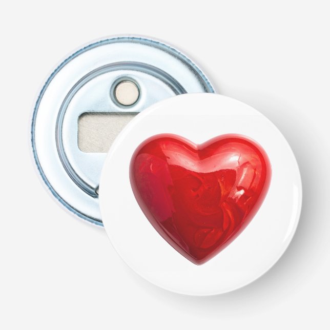 Red hearts bottle opener (Front)