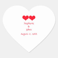 Red Hearts Cute Couple Wedding Romantic Engagement