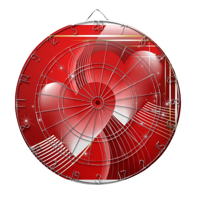 Red Hearts Dartboard (Front)