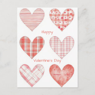 Red Hearts Design Valentine`s Day Card 