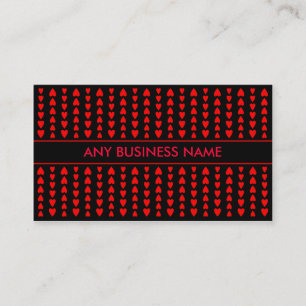 RED HEARTS DESIGNER PATTERN BUSINESS CARD