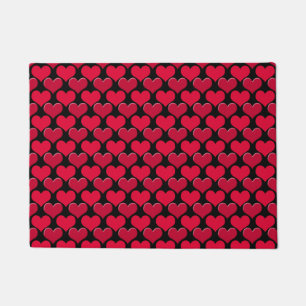 Red Hearts Doormat