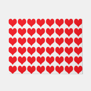 Red Hearts Doormat