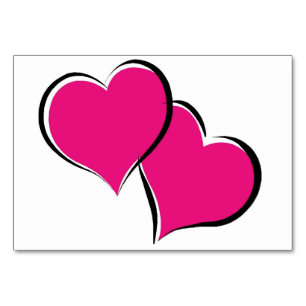 red hearts duo table number
