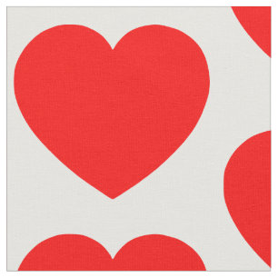 Red Hearts Fabric