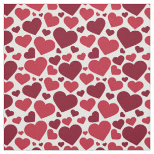 Red Hearts Fabric