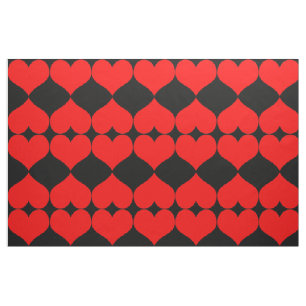 Red Hearts Fabric