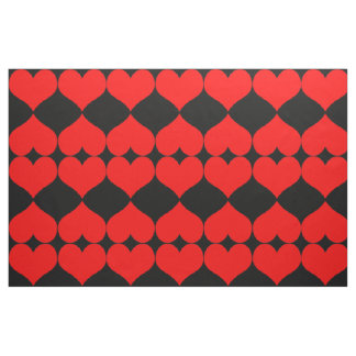 Red Hearts Fabric