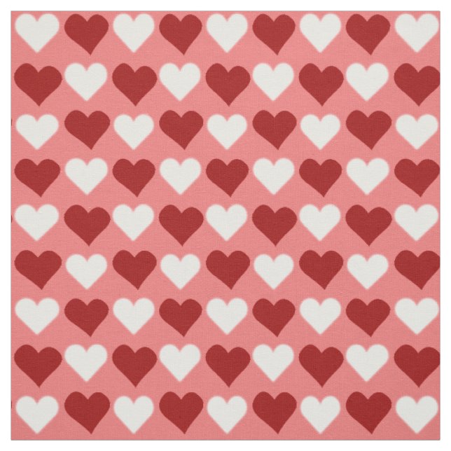 Red Hearts Fabric Red Love Valentine's Fabrics (Swatch)