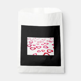 Red hearts favour bags