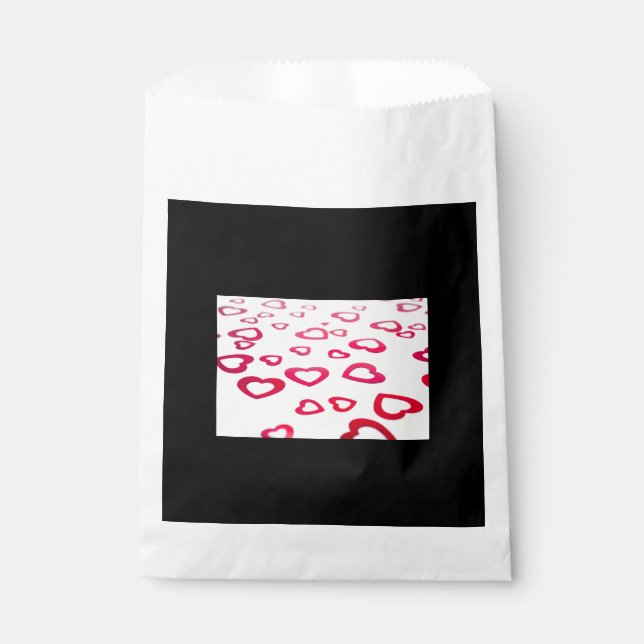 Red hearts favour bags (Front)