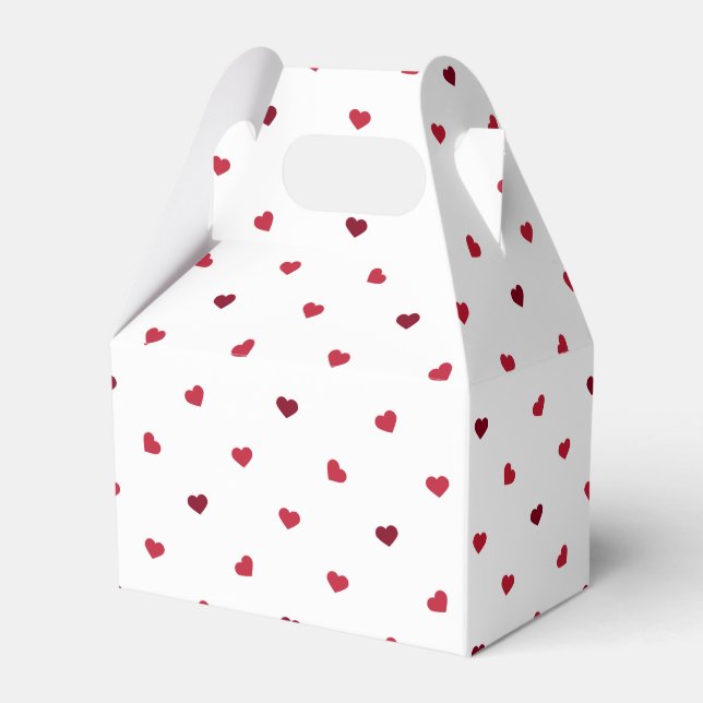 Red Hearts Favour Box (Front Side)