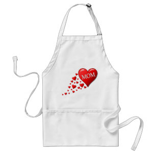 RED HEARTS FOR MOM STANDARD APRON