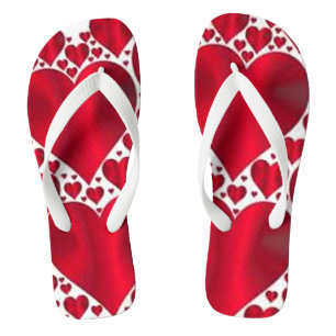 RED HEARTS FOR VALENTINE'S DAY JANDALS