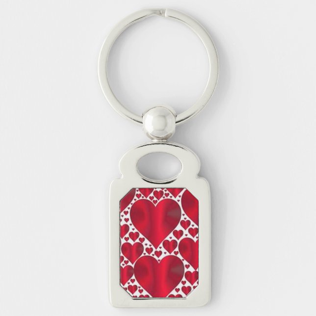 RED HEARTS FOR VALENTINE'S DAY KEY RING (Front)