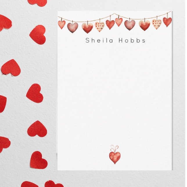 Red Hearts Girland Valentine's Day Personalizable  Card (Creator Uploaded)