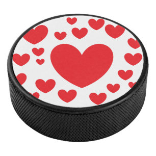 Red Hearts Hockey Puck