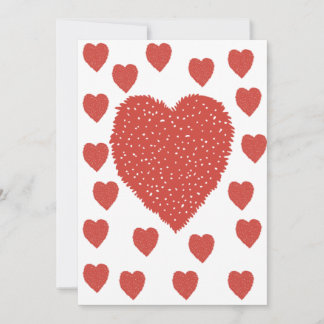 Red Hearts Holiday Card