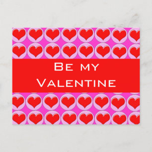 Red Hearts Holiday Postcard