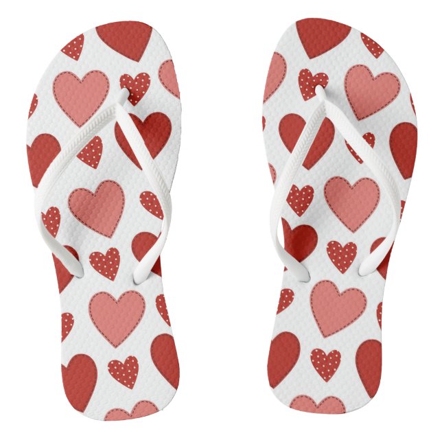 Red Hearts Jandals (Footbed)