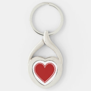Red Hearts Key Ring