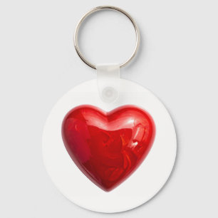 Red hearts key ring