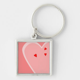 Red Hearts Keychain