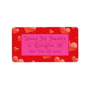 Red Hearts Label