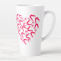 Red Hearts Latte Mug 