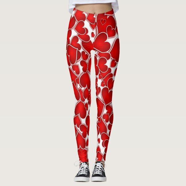 Red Hearts Leggings (Front)